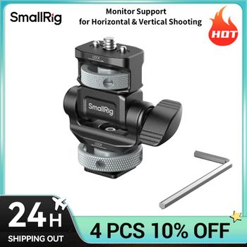 Soporte para Monitor SmallRig para Grabación Horizontal y Vertical con Montura de Zapata Fría 180 °   Inclinación y 360 grados °   Placa con tornillo de 1/4”-20 6313