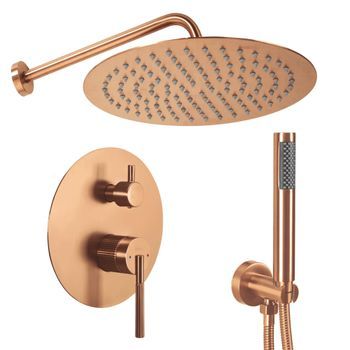 Juego De Ducha Oculto Rea Argon Brush Copper