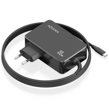 Aisens ASCH-1PD100WL50-BK Cargador USB-C 100W GaN Automático 1.8m Negro
