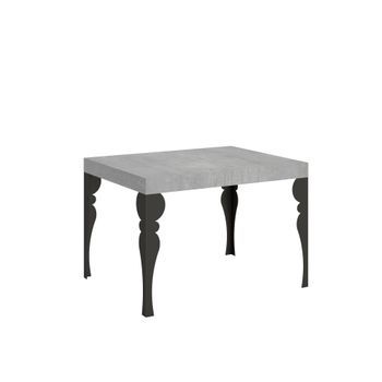 Mesa Extensible 70x110/194 Cm Paxon Cemento Estructura Antracita