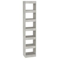 estanteriadivisor de espacios madera gris hormigon 40x30x198 cm