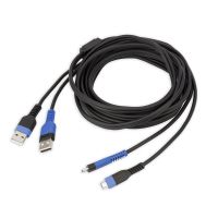 rainbow cable de carga dual para ps4