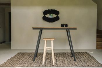 Espejo de fibra vegetal en marrón 100x2x60 cm