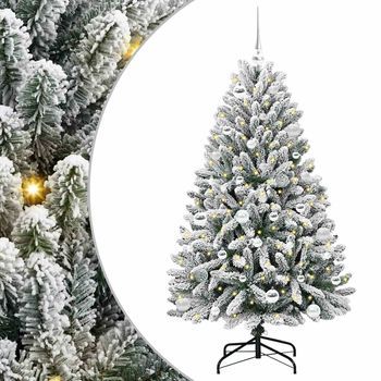Árbol De Navidad Artificial Verde Y 150 Cm Pvc Y Metal