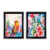 cuadro decorativo enmarcado sgc7436502515545 multicolor 35x45 cm 2 piezas