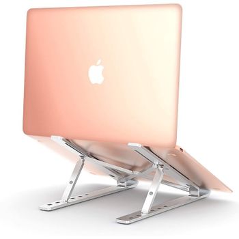 Klack Soporte de Aluminio Plegable y Ajustable para Tablet/Portátil hasta 17