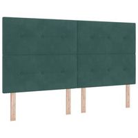 cabecero led con tiras led manual verde 180 cm terciopelo vidaxl