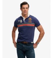 superdry para hombre m1110484a polo double emblem marino l casual algodon manga corta
