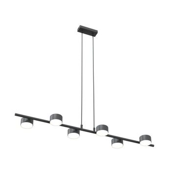 Lámpara colgante kelvo negro (6 luces)