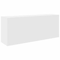 mueble de pared de bano madera ingenieria blanco 100x25x40 cm vidaxl