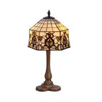 sobremesa base de  trebol  pantalla  tiffany d 20cm  hexa