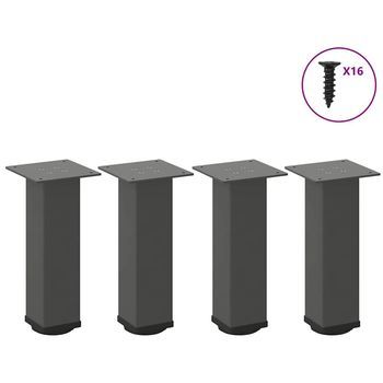 Patas Para Mesa De Centro (4 Unidades), Antracita, 42-44 Cm, Acero Vidaxl