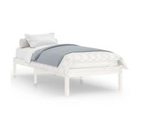 estructura de cama de madera maciza de pino blanco 100x200 cm