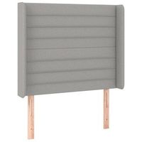 cabecero con orejas de tela gris claro 103x16x118128 cm vidaxl
