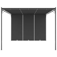 4x3x225 cm acero con recubrimiento en polvo y tejido 100  poliester - antracita