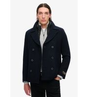 superdry para hombre m5011792a chaqueton de lana 2 en 1 marino l casual