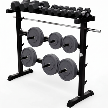 Rack de Almacenamiento para Pesas - Soporte Reforzado de Acero (Carga Máx. 300kg) con Espigas de 280mm para Discos, Barras y Mancuernas