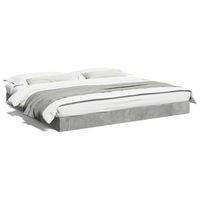 cama matrimonial  cama para adultos  estructura de cama madera de ingenieria gris hormigon 180x200cm