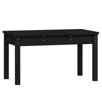 Banco De Jardín | Banco De Exterior | Silla De Jardín Madera Maciza Pino Negro 80x44x45 Cm