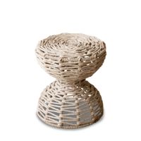 taburete de yute beige