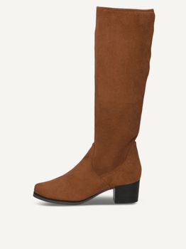 CAPRICE Boots, brown, made of Textiles with Block heel, Size 38
