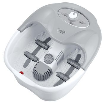 Masajeador Pies, Hidromasaje Intensivo Burbujas, Infrarrojos, Uso Con / Sin Agua, 4 Rodillos Masaje Blanco 80 W Adler Ad 2167