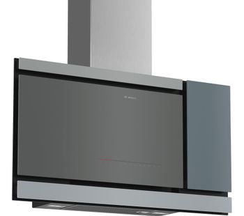 BOSCH Serie 8 DWF97MS70B Chimney Smart Cooker Hood - Grey, Grey