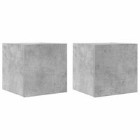 muebles de salon de pared 2 uds gris hormigon 305x30x30 cm vidaxl