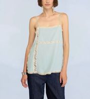 semicouture para mujer s6su60 top winter verde 42 casual viscosa sin mangas  tirantes