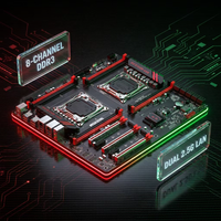 tarjeta madre jginyue x99-8d3 lga 2011-3 compatible con cpu xeon e5 v3 v4 con 8 ranuras de ram ddr3 lan 25g nvme m2 sata30 para juegos