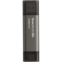 unidad ssd externa team group x2 max drive 2tb aluminio titanio usb 32 gen2 dual