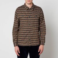 ps paul smith workwear brushed cotton-jacquard shirt jacket - xxl
