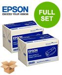 original multipack epson workforce al-m300dtn printer toner cartridges 2 pack -c13s050691