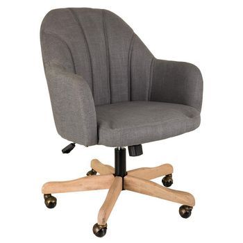 Silla De Madera Y Tapizada Con Ruedas