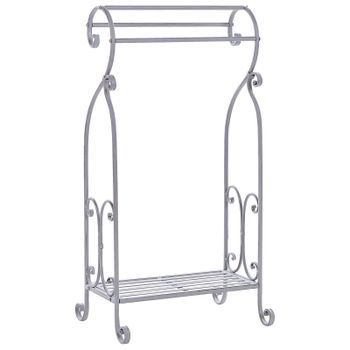 Toallero De Metal Gris 49 X 91 Cm Independiente Estante Baño Vintage Linares