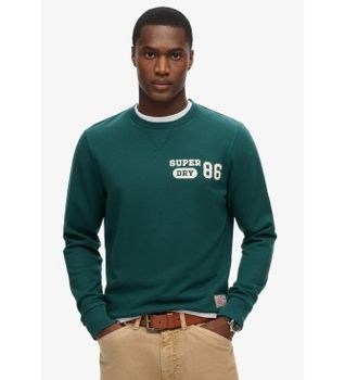 Superdry para hombre. M2013965A Sudadera estampada Athletic verde (L), Casual, Algodón