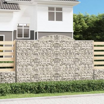 Cesta Gaviones | Gavión Para Piedras | Gavión Decorativo Forma Arco Hierro Galvanizado 300x50x180/200 Cm Cfw326336