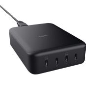cargador trust maxo gan 240w 4x usb-c negro carga rapida y proteccion avanzada