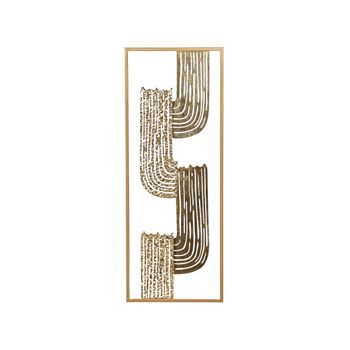 Decoración Moderna De Pared Arte Mural De Hierro 75 X 29 Cm Hecha A Mano Oro Y Cobre Thallium
