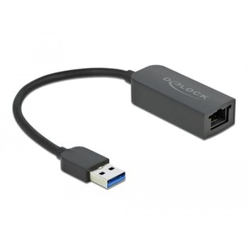 Delock Adaptador RJ45 2.5 Gbps a USB 3.1 Macho/Hembra 16cm Negro