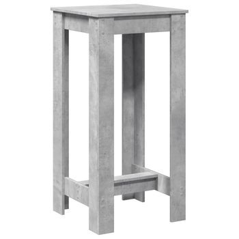 Mesa Alta De Bar | Mesa De Bistró Madera Ingeniería Gris Hormigón 51x50x103,5 Cm
