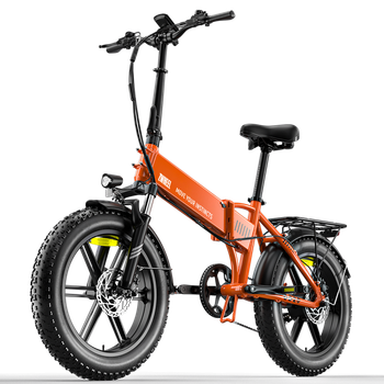 Bicicleta Eléctrica Plegable Zwheel Urban Flux, 250w, 55nm, 13ah, 100km, Naranja