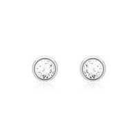 pendientes de oro blanco 14 quilates con diamantes