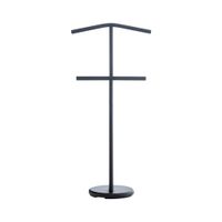 galan de noche con percha y barra para pantalones metal negro