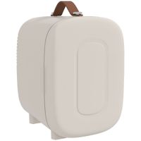 homcom nevera para maquillaje 4l nevera cosmeticos 9v240v para enfriar y calentar mini frigorifico 203x263x28 cm crema   aosom espana