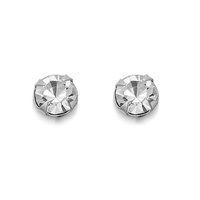 silver crystal andralok earrings - 3mm - f9910