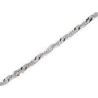 silver 4mm wide singapore chain - 16in - f8672