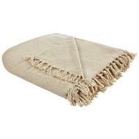 manta moderna tejida a mano con flecos sofa cama 150 x 200 cm beige chaohani