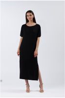 vestido largo con hombreras black