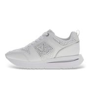 guess para mujer fltev2ele12 zapatillas evory blanco 38 plano cordones casual